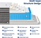 10-Inch Mattress Hybrid Cooling Memory Foam Pocketed Springs