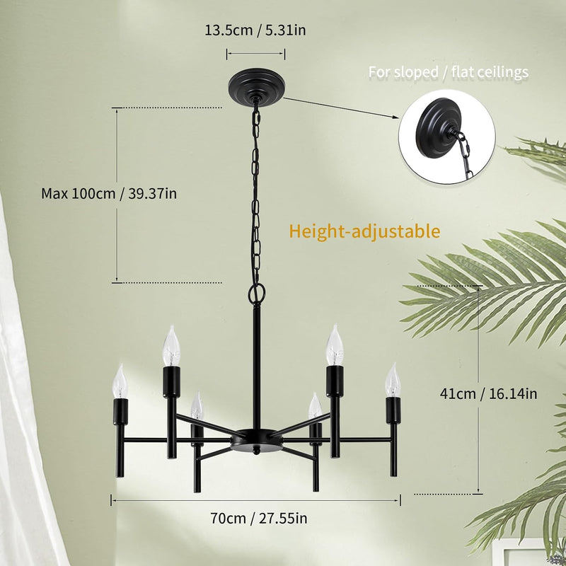 10-Light Wagon Wheel Chandelier Industrial Farmhouse Round