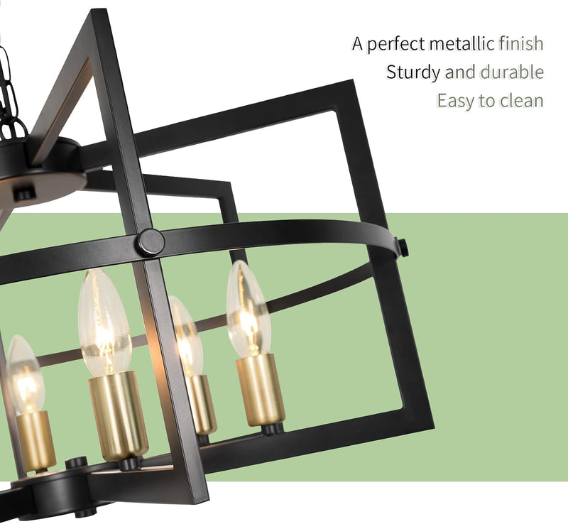 10-Light Wagon Wheel Chandelier Industrial Farmhouse Round Pendant