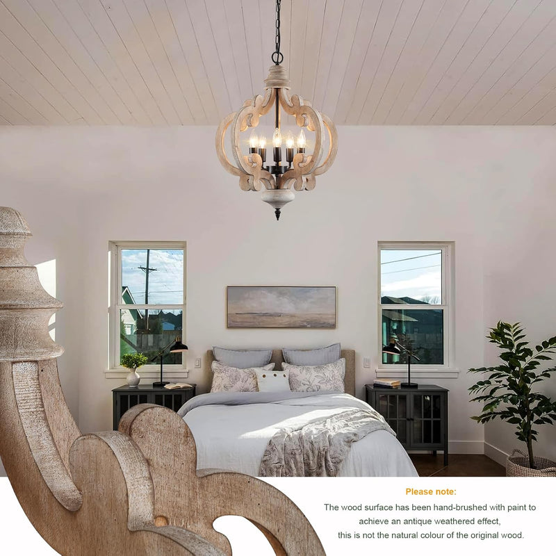 10-Light Wagon Wheel Chandelier Industrial Farmhouse Round Pendant