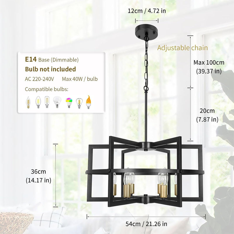 10-Light Wagon Wheel Chandelier Industrial Farmhouse Round Pendant