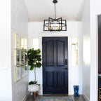 10-Light Wagon Wheel Chandelier Industrial Farmhouse Round Pendant