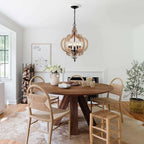 10-Light Wagon Wheel Chandelier Industrial Farmhouse Round Pendant