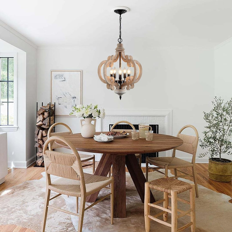 10-Light Wagon Wheel Chandelier Industrial Farmhouse Round Pendant