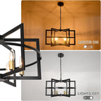 10-Light Wagon Wheel Chandelier Industrial Farmhouse Round Pendant