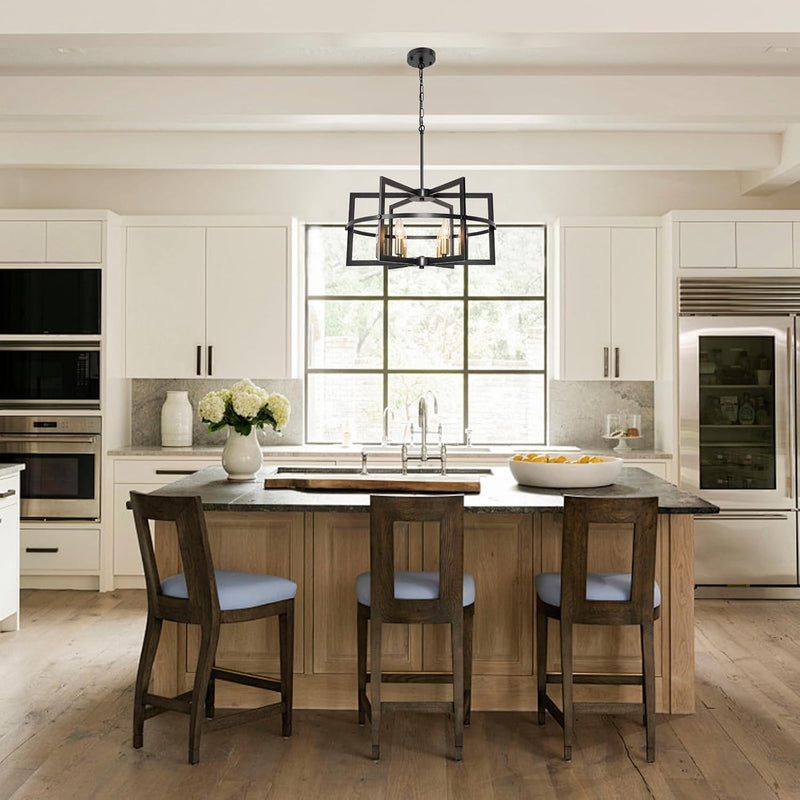 10-Light Wagon Wheel Chandelier Industrial Farmhouse Round Pendant