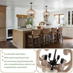 10-Light Wagon Wheel Chandelier Industrial Farmhouse Round Pendant