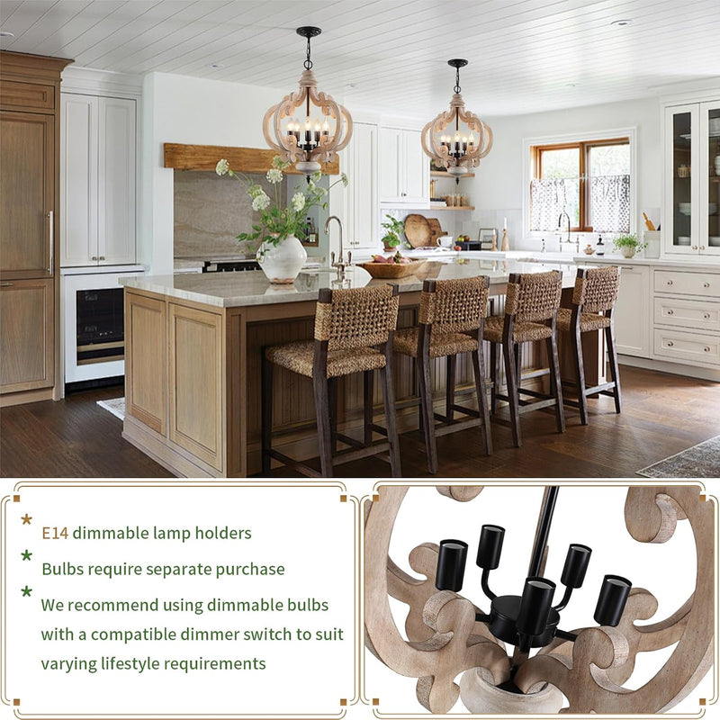 10-Light Wagon Wheel Chandelier Industrial Farmhouse Round Pendant