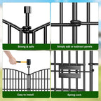 10 Panels Decorative Garden Fence with Gate 81.3