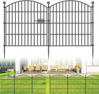 10 Panels Decorative Garden Fence with Gate 81.3