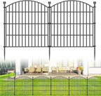 10 Panels Decorative Garden Fence with Gate 81.3