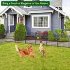 10 Panels Decorative Garden Fence with Gate 81.3