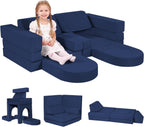 10-Piece Kids Play Sofa Modular Glow Couch Dinosaur