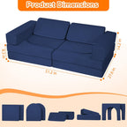 10-Piece Kids Play Sofa Modular Glow Couch Dinosaur