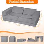 10-Piece Kids Play Sofa Modular Glow Couch Dinosaur
