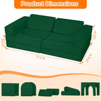 10-Piece Kids Play Sofa Modular Glow Couch Dinosaur