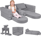 10-Piece Kids Play Sofa Modular Glow Couch Dinosaur