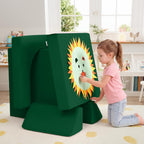 10-Piece Kids Play Sofa Modular Glow Couch Dinosaur