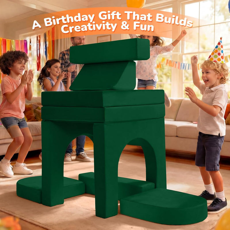 10-Piece Kids Play Sofa Modular Glow Couch Dinosaur