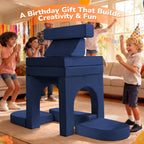 10-Piece Kids Play Sofa Modular Glow Couch Dinosaur