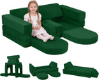 10-Piece Kids Play Sofa Modular Glow Couch Dinosaur