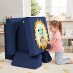 10-Piece Kids Play Sofa Modular Glow Couch Dinosaur