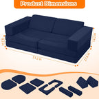 10-Piece Kids Play Sofa Modular Glow Couch Dinosaur