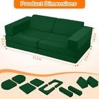 10-Piece Kids Play Sofa Modular Glow Couch Dinosaur