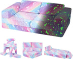 10-Piece Kids Play Sofa Modular Glow Couch Dinosaur