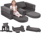 10-Piece Kids Play Sofa Modular Glow Couch Dinosaur