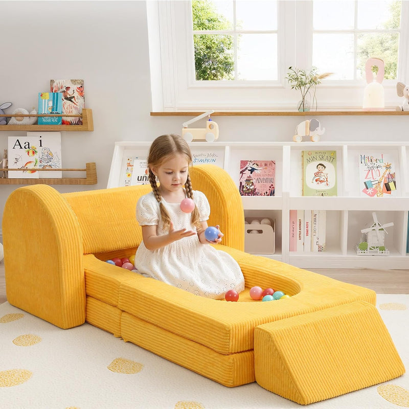 10-Piece Kids Play Sofa Modular Glow Couch Dinosaur