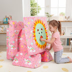 10-Piece Kids Play Sofa Modular Glow Couch Dinosaur