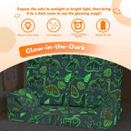 10-Piece Kids Play Sofa Modular Glow Couch Dinosaur
