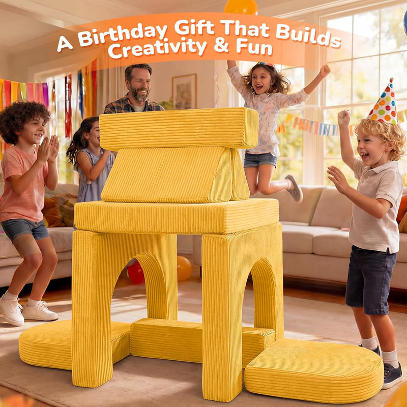10-Piece Kids Play Sofa Modular Glow Couch Dinosaur
