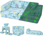 10-Piece Kids Play Sofa Modular Glow Couch Dinosaur