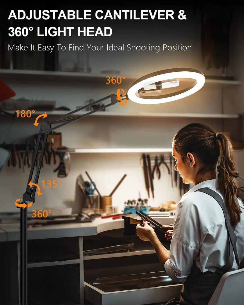 10" Ring Light with Tripod Stand Phone Holder