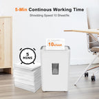 10 Sheet Micro Cut Paper Shredder for Home