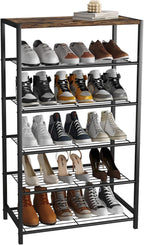 10-Tier Industrial Shoe Rack Organiser for 36-40 Pairs