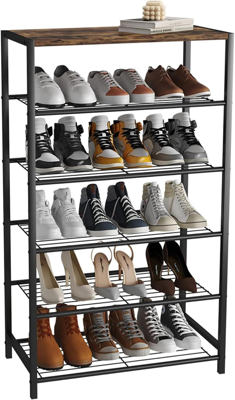 10-Tier Industrial Shoe Rack Organiser for 36-40 Pairs