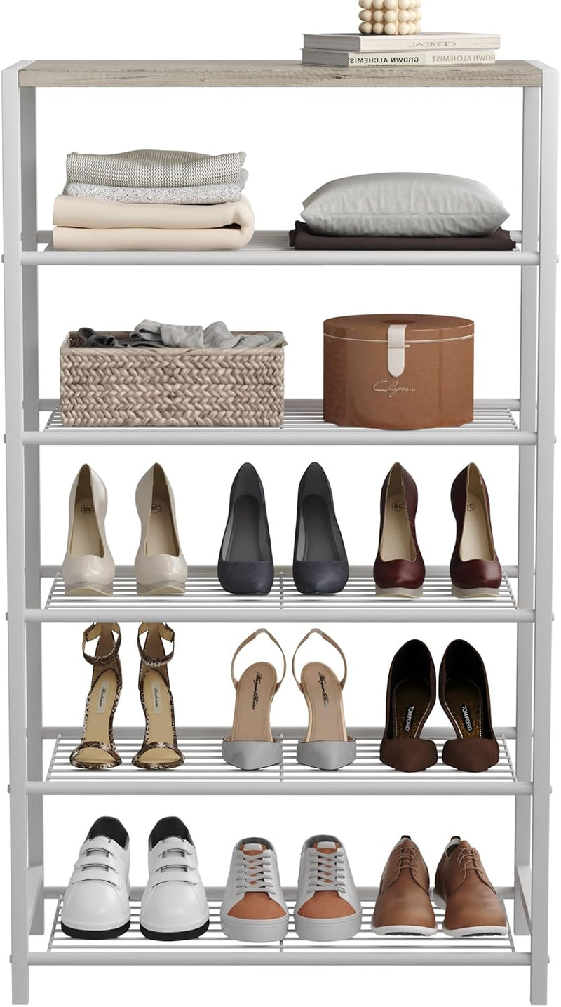 10-Tier Industrial Shoe Rack Organiser for 36-40 Pairs