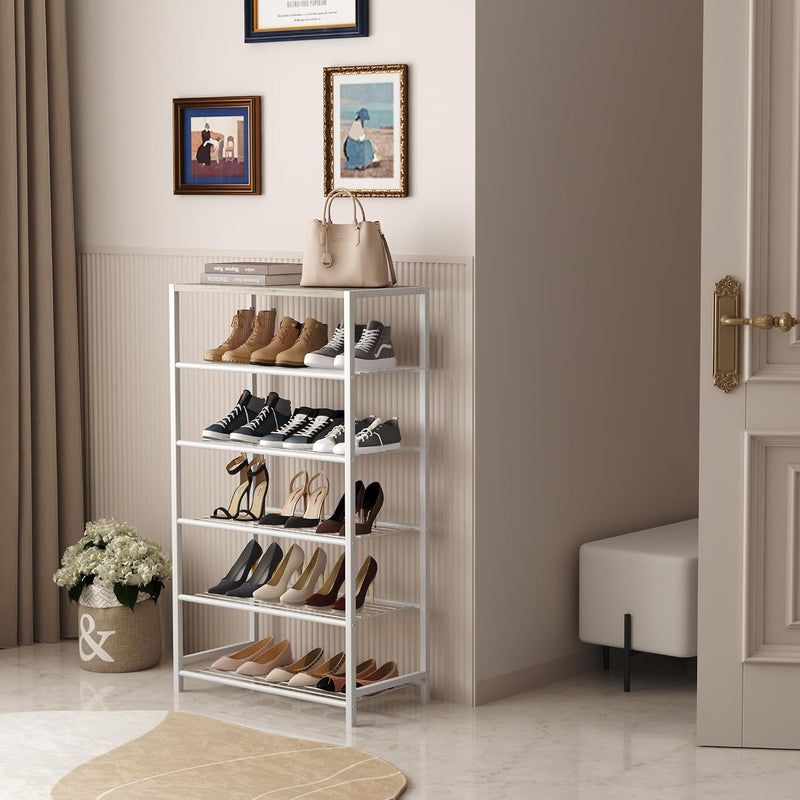 10-Tier Industrial Shoe Rack Organiser for 36-40 Pairs