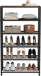 10-Tier Industrial Shoe Rack Organiser for 36-40 Pairs