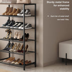 10-Tier Industrial Shoe Rack Organiser for 36-40 Pairs