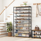 10-Tier Industrial Shoe Rack Organiser for 36-40 Pairs