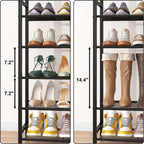 10-Tier Industrial Shoe Rack Organiser for 36-40 Pairs