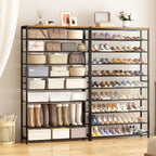 10-Tier Industrial Shoe Rack Organiser for 36-40 Pairs