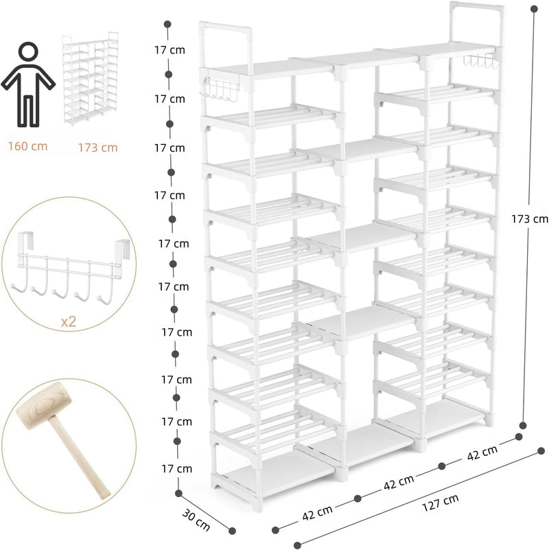 10 Tier Metal Shoe Rack