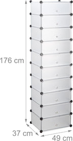 10 Tier Shoe Rack Large Cabinet Stacking Organiser