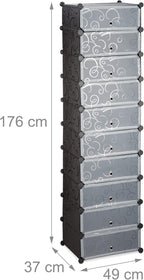 10 Tier Shoe Rack Large Cabinet Stacking Organiser