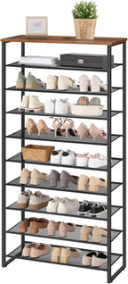 10-Tier Shoe Rack Large Capacity Storage Organiser Unit
